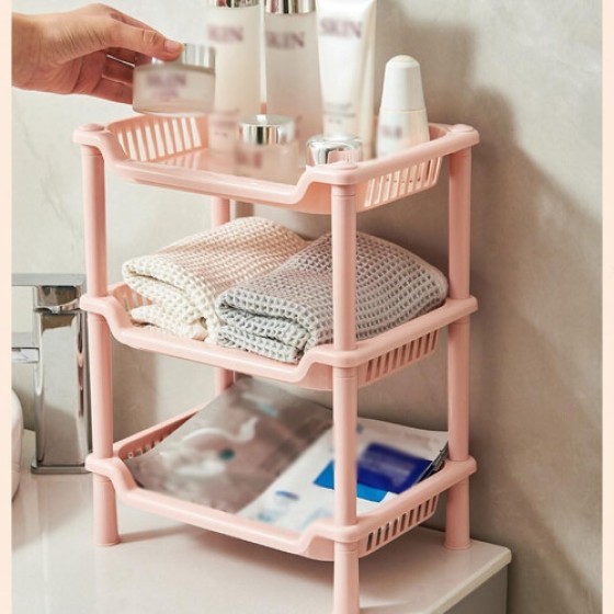 Kitchen Storage Rack Multifunctional Desktop Organizer, Suitable for Kitchen and Bathroom, Adjustable Utensil Rack, Durable Metal Design